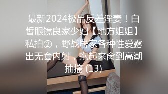 最新2024极品反差淫妻！白皙眼镜良家少妇【地方姐姐】私拍②，野战居家各种性爱露出无套内射，抱起来肏到高潮抽搐 (13)