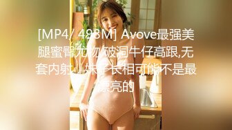 [MP4/ 498M] Avove最强美腿蜜臀尤物 破洞牛仔高跟,无套内射，妹子长相可能不是最漂亮的